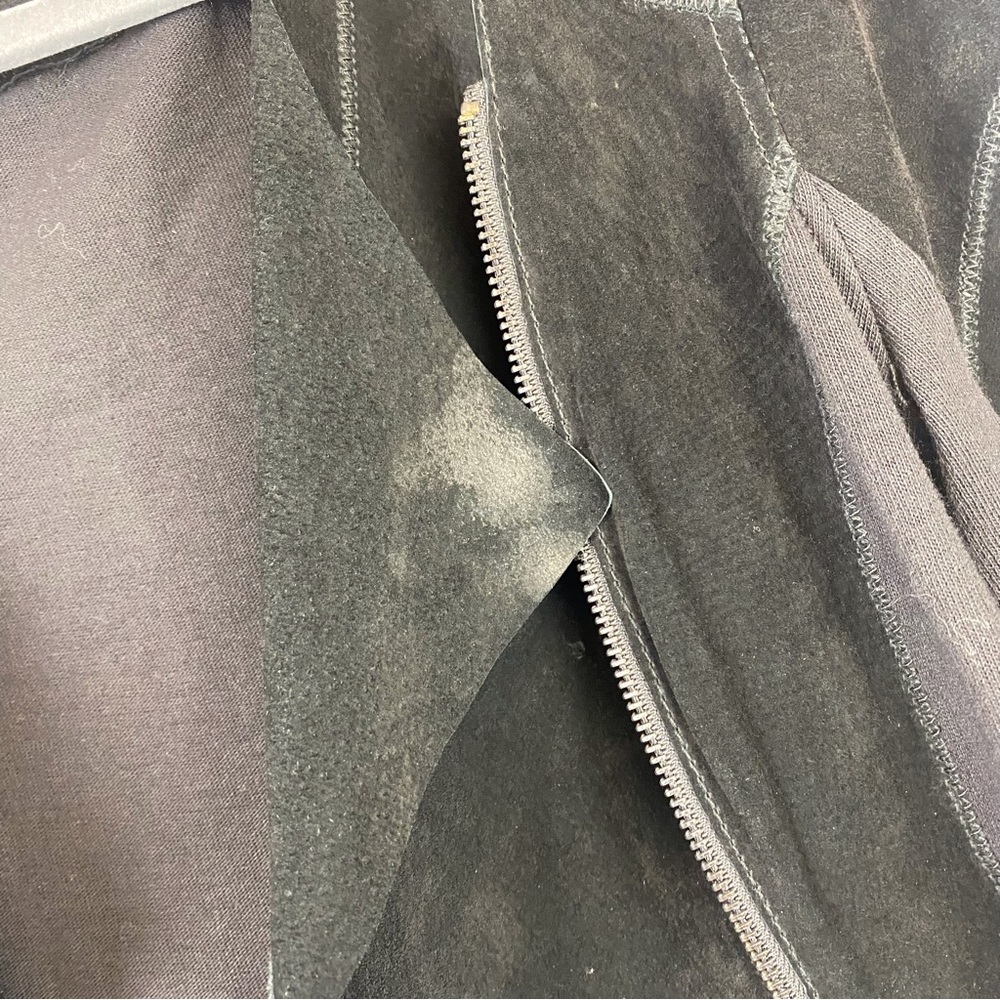 Blank NYC Black Leather Suede Asymmetrical Zip Moto Biker Jacket - Picture 10 of 14